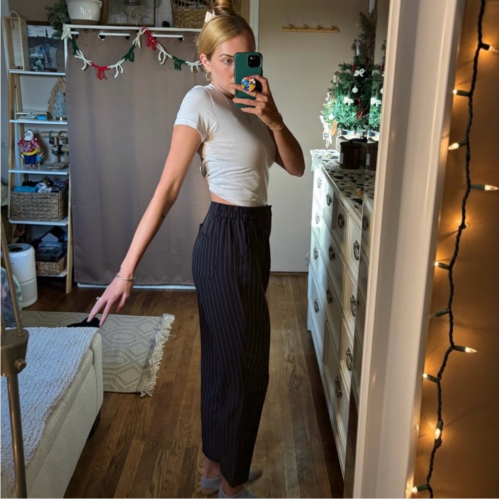 Target a new say stretch pin striped high waisted trousers - Picture 10 of 15